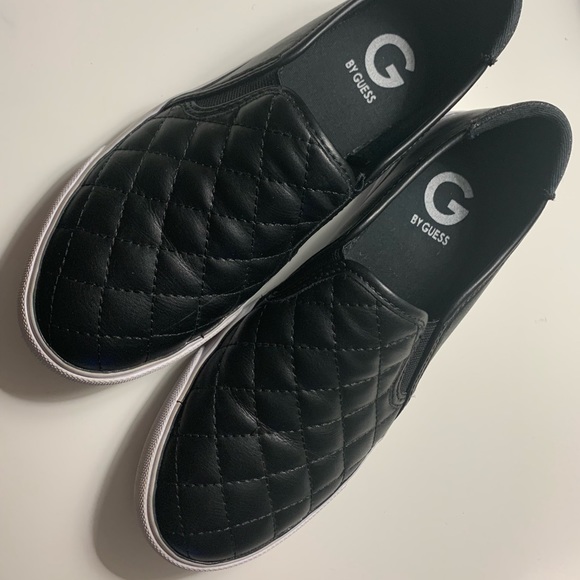 guess black slip on sneakers